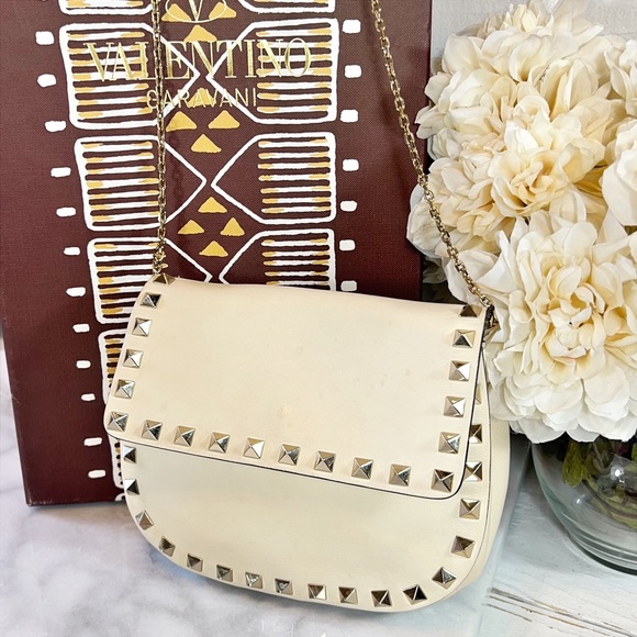 Valentino Garavani Handbags - Valentino Garavani Valentino Garavani Rockstud Mini Leather Saddle Crossbody Bag